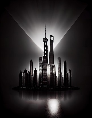 上海城市天際線 現代都市的視覺盛宴與廣告的完美融合